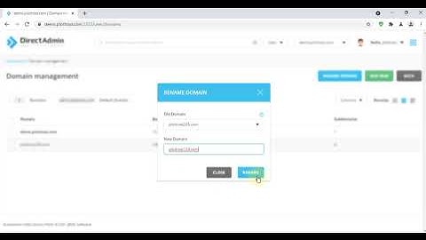 How to rename a domain in DirectAdmin