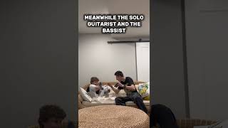 Drummer & rhythm guitarist making music. Bassist & lead guitarist making excuses. 😂🎸🥁