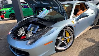 Ferrari $30k Sound System & 2 Widebody Lambo’s.