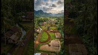 From Empty Land To Paradise #villagelife #naturelovers #aianimation #timelapseart #relaxingvisuals