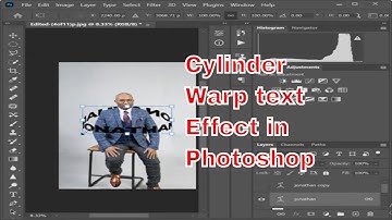 How to create cylinder warp text effect in photoshop