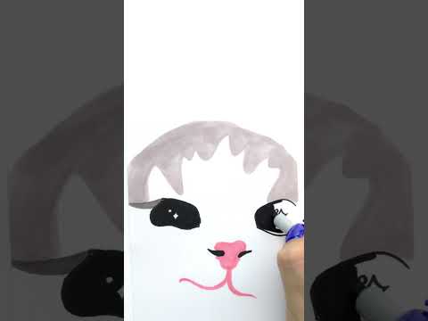 How to draw a cute evil kitty 🐈 #drawing #cute #art #cat #kitty @DibujosYaye29