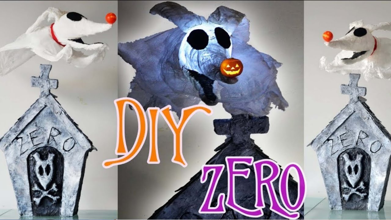 Diy Flying Light Up Zero From The Nightmare Before Christmas Room Halloween Party Decoration Youtube