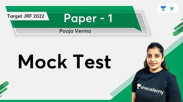 Paper 1 | Mock test | Pooja Verma | Unacademy UGC NET