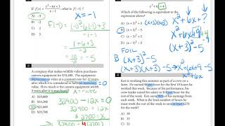 SAT Practice TEST 7 sec 3 MATH No Calc 2020 pg. 2 problems 5-8 Tips and Tricks 1 page at a time
