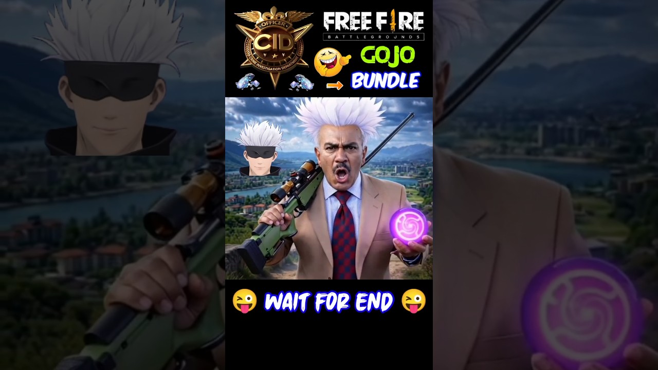 Gojo Ascension 😱 Event CID Funny Dubbing 😂 ACP Pradyuman Free Fire #shorts