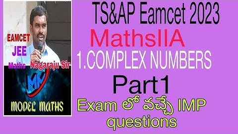 Eamcet Complex Nos part1by Nagaraju sir