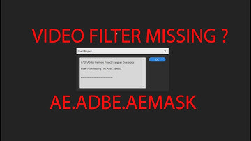 Adobe Video Filter Missing (AE.ADBE.Mask) Fix
