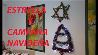 Como hacer Estrella y campana Navideña/ Christmas star and bell/ Weihnachtsstern und Glocke