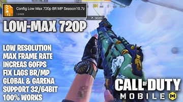 LOW MAX 720P CONFIG IN COD MOBILE | FIX LAGS BR MP | CODM CONFIG SEASON 10