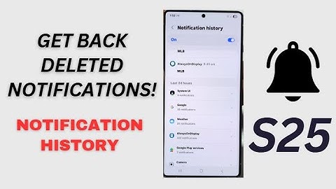 📲 Hidden Samsung Trick: Enable or Disable Notification History (S25/S25+/Ultra/Edge)