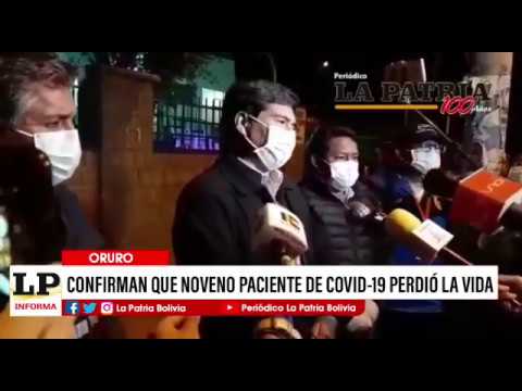 Confirman que noveno paciente de Covid-19 en Oruro perdió la vida
