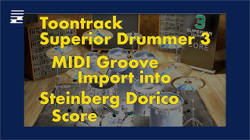 Toontrack Superior Drummer 3 MIDI Groove Import Into Steinberg Dorico Score