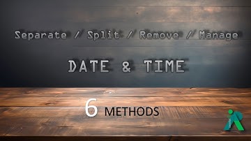 Separate / Split / Remove / Manage Date and Time in Excel