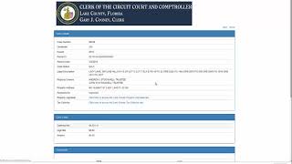 Lake County Florida Locate and Download Property Information Reports