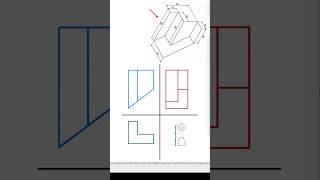 Third angle projection | Engineering Drawing #projection #engineeringdrawing