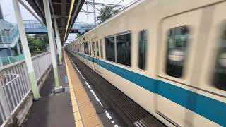 【小田急電鉄 小田原本線】8000形8563F+8163F(快速急行 小田原行) 高速通過【座間駅】