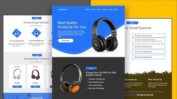 Complete Responsive Product Landing Page Website Design [ HTML CSS JS ] - Step By Step