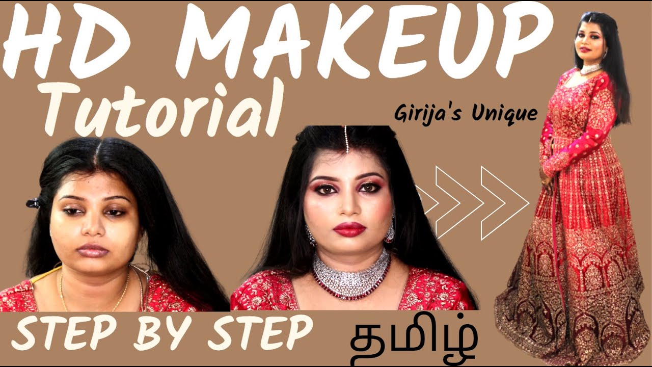 HD Makeup Tutorial Step By Step தமிழ்-Girija's Unique. - YouTube