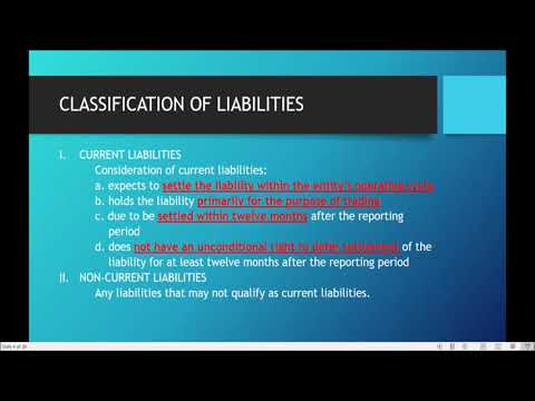 ACCOUNTING FOR LIABILITIES