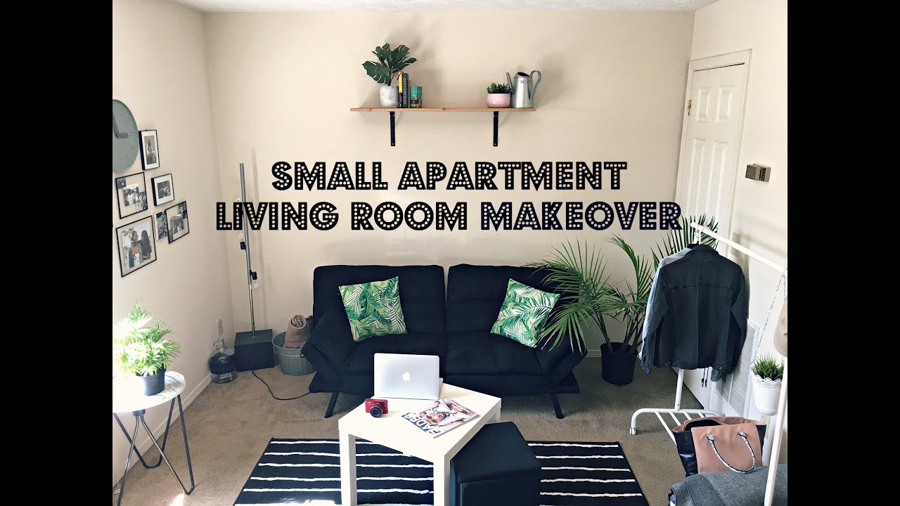 Small Apartment Living Room Makeover - YouTube