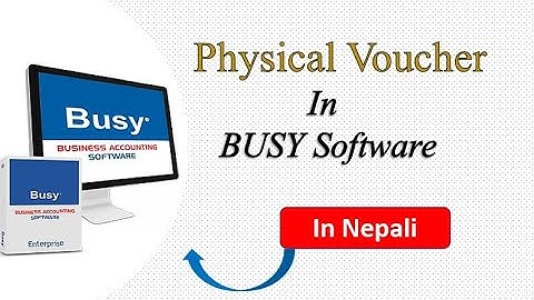 Physical Stock In BUSY Software I Nepali Language