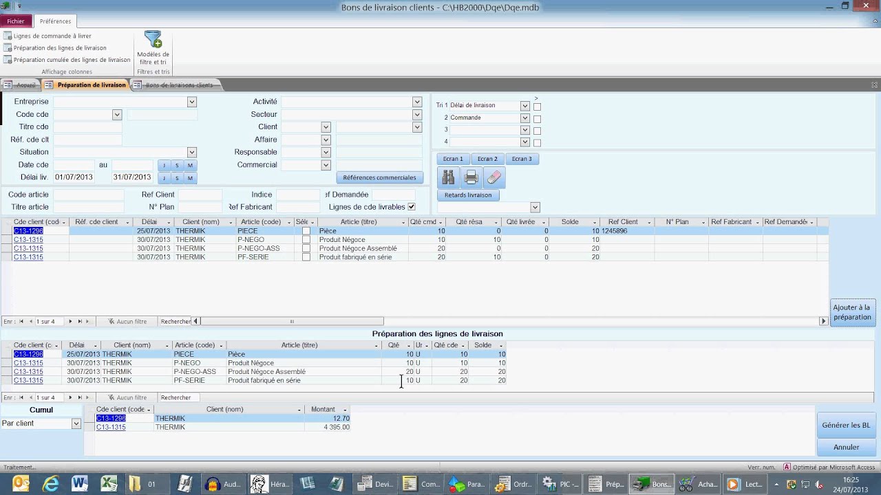 Application de gestion des bons de commandes 2024 - Softyflow