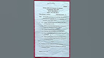 MDU| B.Tech| HEAT TRANSFER 6th semester| may 2024 #exam #questionpaper #mdu #btech