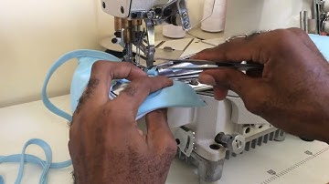 Insert elastic on industrial Coverstitch with binder attachment