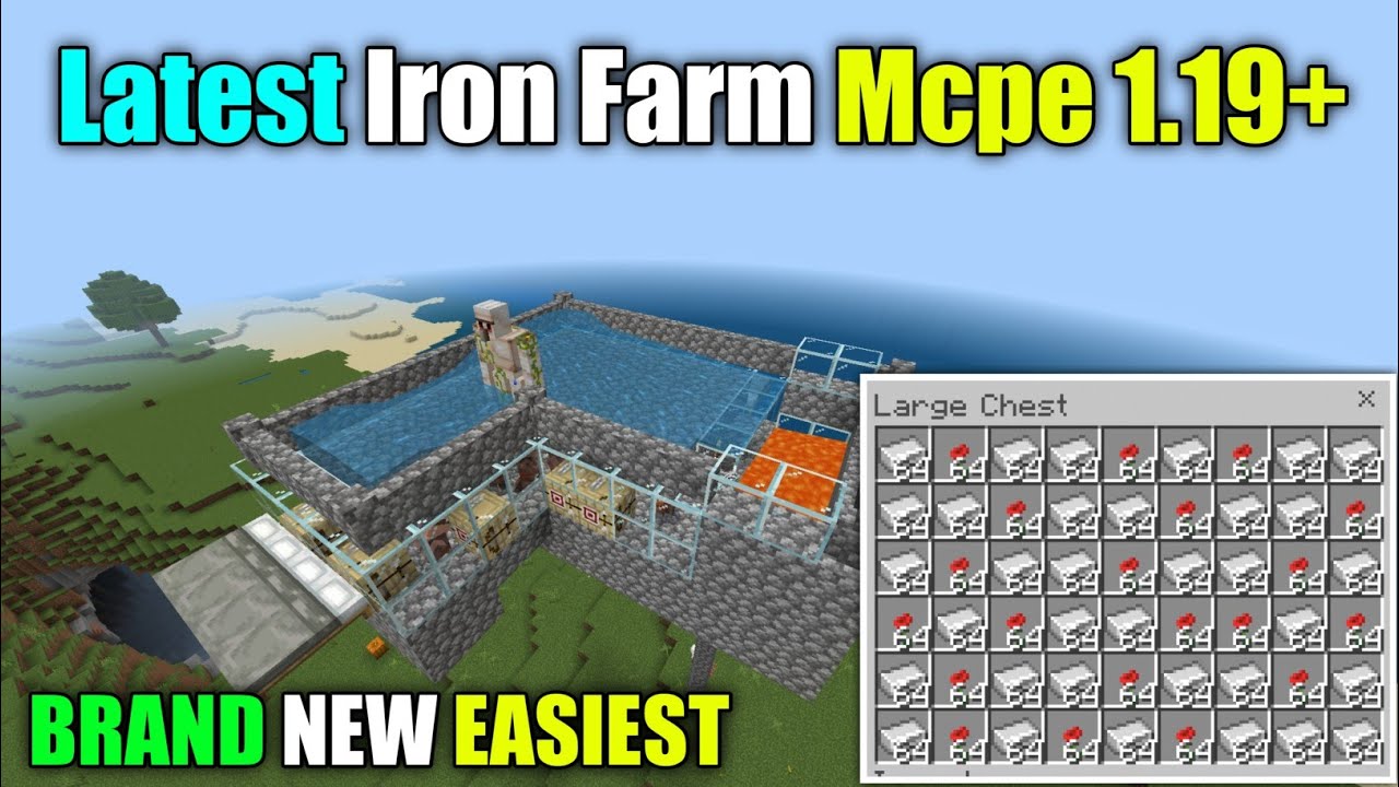 How to make iron farm in minecraft pe 1 19 brand new iron farm in