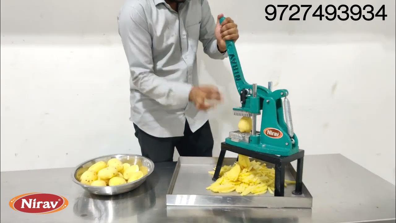 Accident-Free Potato Cutter With Finger Guard For Safe & Fast