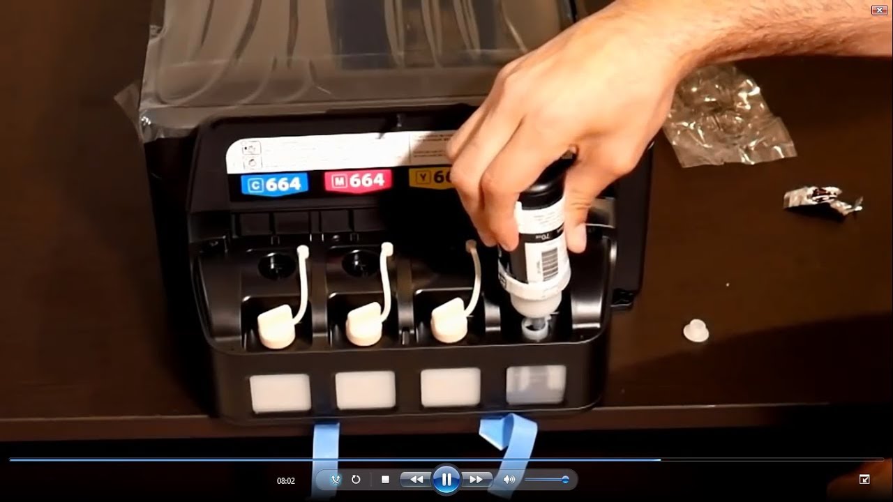 Cambio de tintas en una Impresora Epson L375 - YouTube
