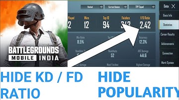 Hide KD FD ratio and hide popularity in BGMI PUBG | problem solved in a minute 💯 | bgmi fixed
