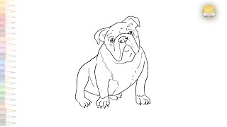 Bulldog puppy drawing | Easy drawings | How to draw Bulldog puppy step by step | #artjanag