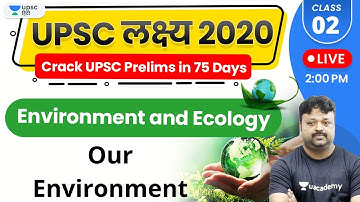 UPSC Lakshya 2020 | Environment and Ecology by Akhilesh Sir | Our Environment