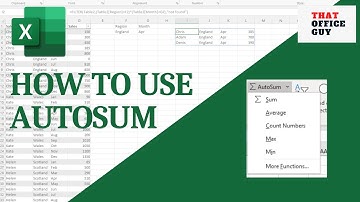 How to use Autosum in Microsoft Excel - ⚡ Autosum in Excel ⚡
