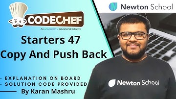 Codechef Starters 47 | Copy And Push Back Solution | In Hindi | Explanation + Code | COPYPUSH