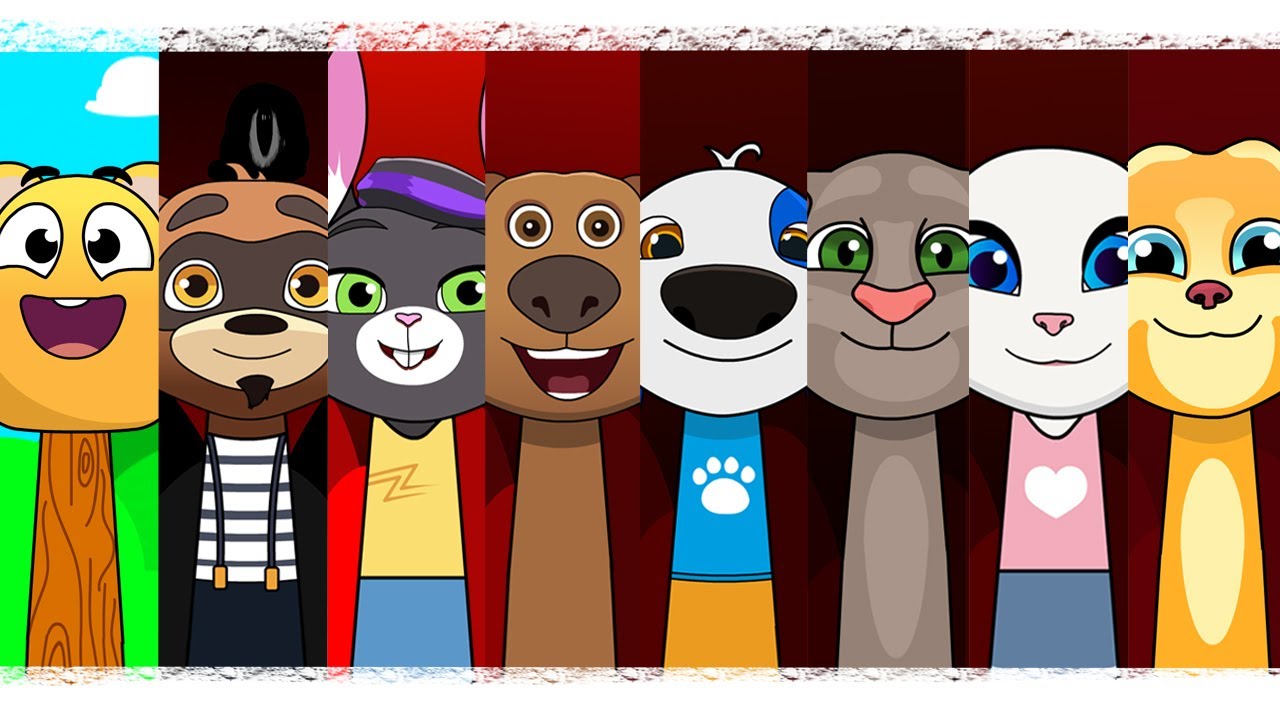 My Sprunki OC: TALKING TOM,TALKING ANGELA,GINGER,HANK,BECCA,ROY RACOON,SQUEAK