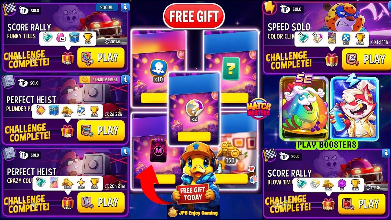 FREE GIFT 🎁/(5 SOLO) Funky Tiles/ Plunder Pirates/ Crazy Columns