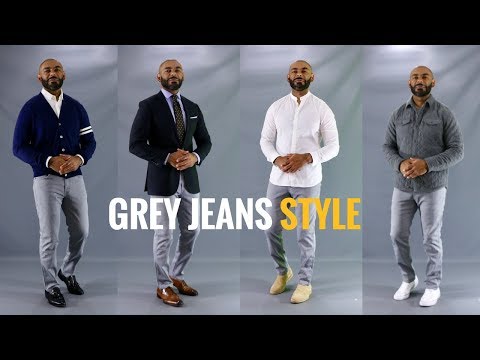 mens Jeans | Grey jeans men, Grey jeans, Dark grey jeans
