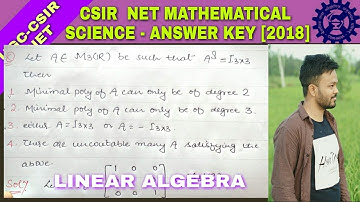 Q - 73 | booklet - A | sec - c | csir net june 2018 answer key | linear algebra