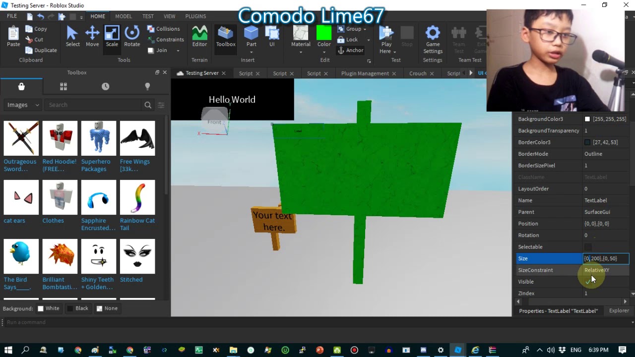 How To Make A Sign On Roblox Roblox Studio Tutorial Youtube - 39 roblox studio no sign up