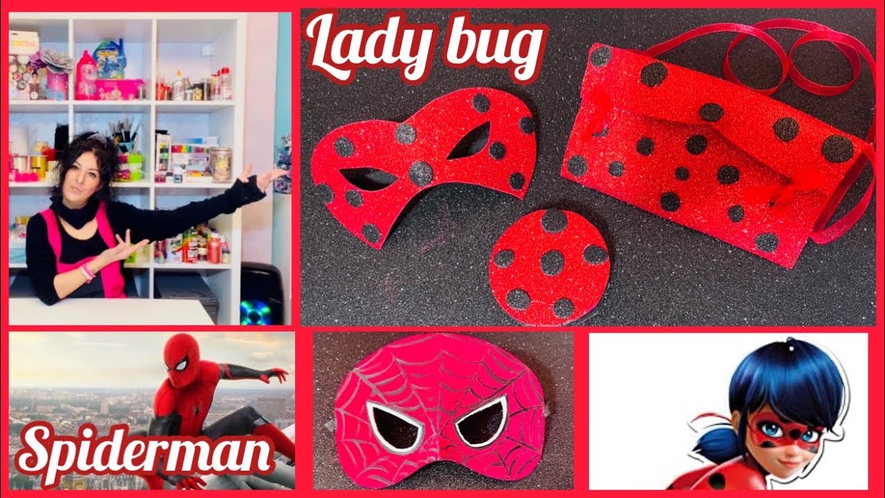 Maschera e Accessori LADY BUG/ SPIDERMAN DIY/ FAI DA TE YouTube Maschera e Accessori LADY BUG/ SPIDERMAN DIY/ FAI DA TE YouTube
