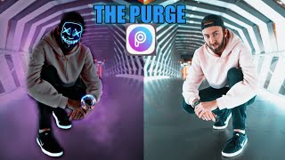 COOL AND EASY PICSART TUTORIAL / THE PURGE EFFECT screenshot 3