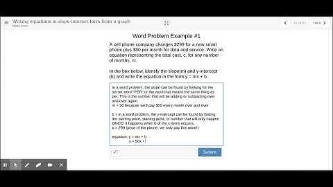 Video #3: DESMOS Guided Notes: equation from a word problem