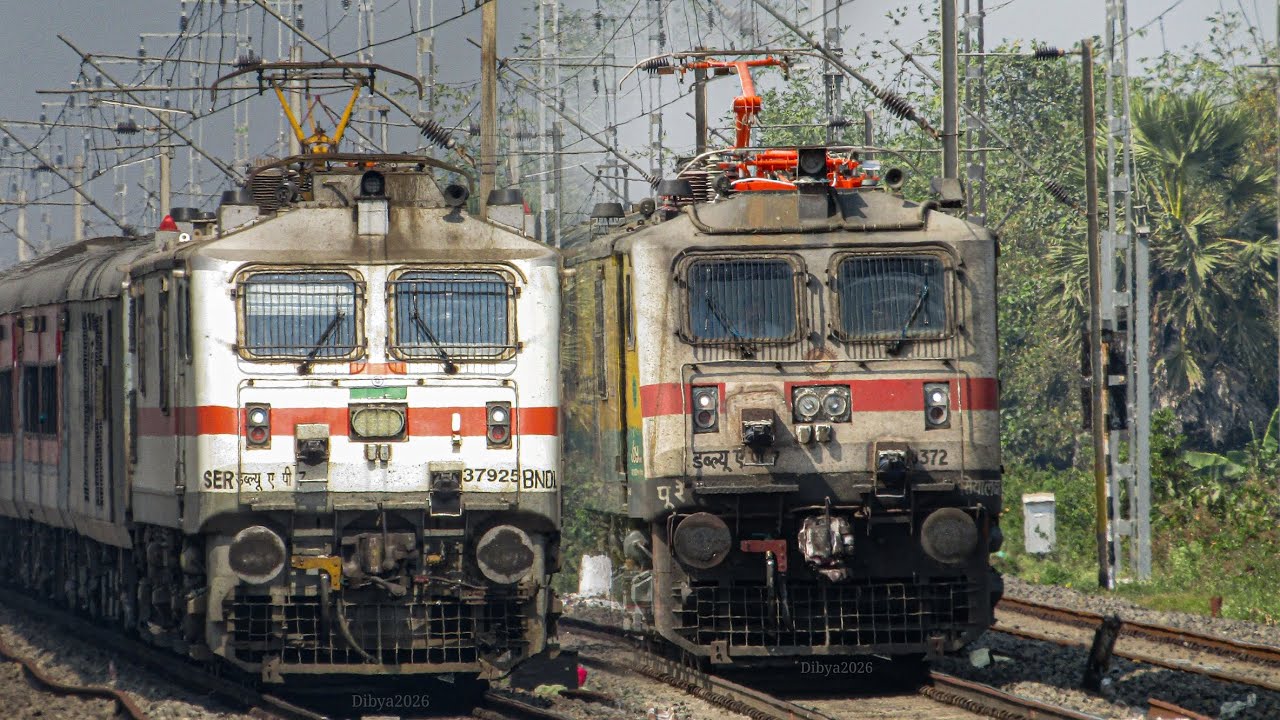 High Speed Trains🔥- 130kmph Dangerous Wap7 Rajdhani, Vande Bharat, Duronto Express Compailation 
