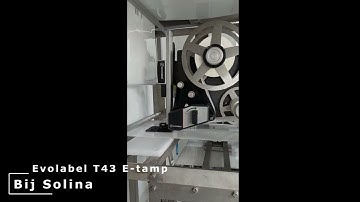 Labeling op afwikkelstation folie - Evolabel T43 E-tamp