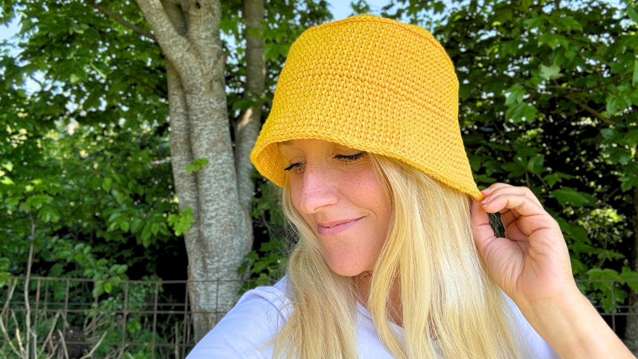 EINFACHE Anleitung zum Häkeln eines Fischerhuts | SOMMER-EIMERHUT