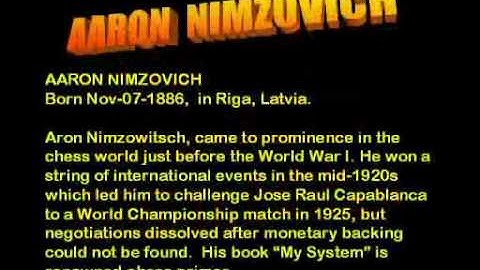 Great Chess Games -- Nimzovich v Maroczy 1