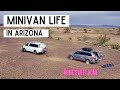 Relaxing day at camp in arizona  boondocking in my home state is the best  minivan camper life